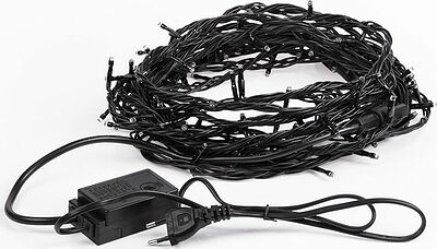 NEON-NIGHT 303-152 Гирлянда Нить управляемая 10м 100 LED РОЗОВЫЙ черный ПВХ IP65 свечение с динамикой 230В NEON-NIGHT