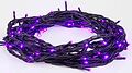 NEON-NIGHT 303-154 Гирлянда Нить управляемая 10м 100 LED ФИОЛЕТОВЫЙ черный ПВХ IP65 свечение с динамикой 230В контроллер в комплекте NEON-NIGHT