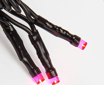 NEON-NIGHT 303-154 Гирлянда Нить управляемая 10м 100 LED ФИОЛЕТОВЫЙ черный ПВХ IP65 свечение с динамикой 230В контроллер в комплекте NEON-NIGHT