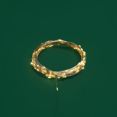 NEON-NIGHT 303-256 Гирлянда Роса 10м, 100LED, теплый белый, IP44, на батарейках 3хАА, с пультом 8 режимов NEON-NIGHT