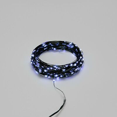 NEON-NIGHT 303-265 Гирлянда светодиодная Роса с контроллером 20м, 200LED, БЕЛЫЙ, IP20, 230В, зеленый провод NEON-NIGHT