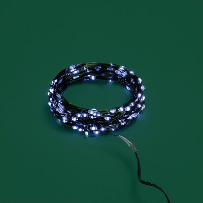 NEON-NIGHT 303-265 Гирлянда светодиодная Роса с контроллером 20м, 200LED, БЕЛЫЙ, IP20, 230В, зеленый провод NEON-NIGHT