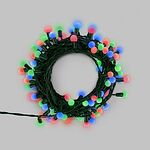 NEON-NIGHT 303-609 Гирлянда Мультишарики 20м, 200LED, диаметр 15мм, IP44, зеленый провод, свечение мульти (RG/RB), мигание, 230В NEON-NIGHT