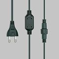 NEON-NIGHT 303-609 Гирлянда Мультишарики 20м, 200LED, диаметр 15мм, IP44, зеленый провод, свечение мульти (RG/RB), мигание, 230В NEON-NIGHT