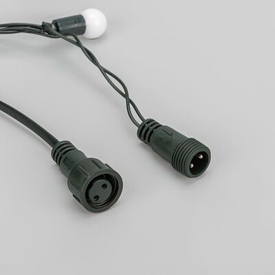 NEON-NIGHT 303-609 Гирлянда Мультишарики 20м, 200LED, диаметр 15мм, IP44, зеленый провод, свечение мульти (RG/RB), мигание, 230В NEON-NIGHT