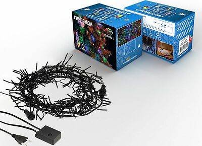 NEON-NIGHT 303-629 Гирлянда Кластер LED 3 м, темно-зеленый ПВХ IP20, 288 диодов, цвет мультиколор
