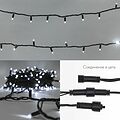 NEON-NIGHT 305-145 Гирлянда светодиодная Нить 10м 100 LED БЕЛЫЙ черный ПВХ IP65 постоянное свечение 24В соединяется NEON-NIGHT нужен трансформатор 531-100/531-311/531-312
