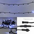 NEON-NIGHT 305-173 Гирлянда светодиодная Нить 10м 100 LED СИНИЙ черный ПВХ IP65 постоянное свечение 230В соединяется нужен блок 303-500 NEON-NIGHT