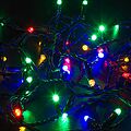 NEON-NIGHT 305-179 Гирлянда светодиодная Нить 10м 100 LED МУЛЬТИКОЛОР черный ПВХ IP65 постоянное свечение 230В соединяется нужен блок 303-500 NEON-NIGHT