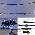 NEON-NIGHT 315-133 Гирлянда светодиодная Нить 12м 120 LED СИНИЙ черный каучук IP67 постоянное свечение 230В соединяется блок в комплекте NEON-NIGHT