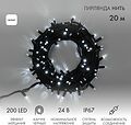 NEON-NIGHT 315-525 Гирлянда светодиодная Нить 20м 200 LED БЕЛЫЙ черный каучук IP67 эффект мерцания 24В соединяется NEON-NIGHT нужен трансформатор 531-100/531-311/531-312 NEON-NIGHT 315-525 Гирлянда светодиодная Нить 20м 200 LED БЕЛЫЙ черный каучук IP67 эффект мерцания 24В соединяется NEON-NIGHT нужен трансформатор 531-100/531-311/531-312