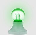 NEON-NIGHT 405-124 Ретро-лампа светодиодная, диаметр 45мм, E27, 6 LED, 2Вт, ЗЕЛЕНЫЙ, прозрачная колба, 230В NEON-NIGHT