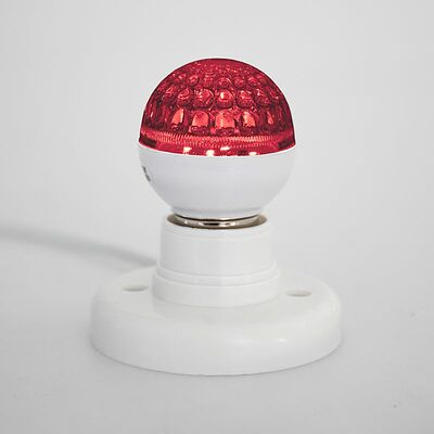 NEON-NIGHT 405-212 Лампа светодиодная, диаметр 50мм, E27, 9 LED, 1Вт, КРАСНЫЙ, прозрачная колба, 230В NEON-NIGHT