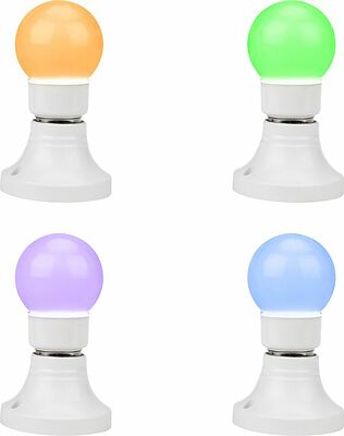 NEON-NIGHT 405-512 Лампа светодиодная, диаметр 50мм, E27, 9 LED, 3Вт, RGB, матовая колба, 230В NEON-NIGHT