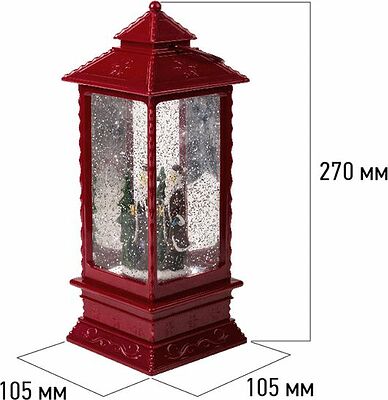 NEON-NIGHT 501-062 Декоративный LED-фонарь с эффектом снегопада и подсветкой Дед Мороз, теплое белое свечение NEON-NIGHT