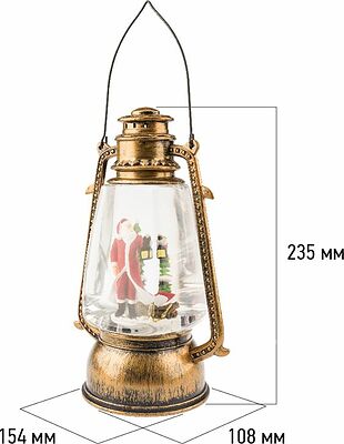 NEON-NIGHT 501-066 Декоративный LED-фонарь с эффектом снегопада и подсветкой Санта-Клаус USB, теплое белое свечение NEON-NIGHT