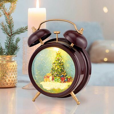 NEON-NIGHT 501-162 Декоративный светильник Часы с эффектом снегопада NEON-NIGHT