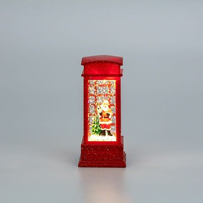 NEON-NIGHT 501-185 Светильник декоративный (фигура) Телефонная будка с эффектом снегопада и подсветкой NEON-NIGHT
