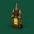NEON-NIGHT 501-197 Декоративный светильник Замок с эффектом снегопада и подсветкой, 15х7,5х35,5 см, питание 3хАА (не в комплекте) и USB NEON-NIGHT