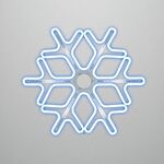 NEON-NIGHT 501-223 Светодиодная фигура из гибкого неона Снежинка с эффектом тающих сосулек 60x60см СИНИЙ/БЕЛЫЙ NEON-NIGHT