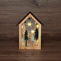 NEON-NIGHT 504-024 Деревянная фигурка с подсветкой Домик в лесу 19х6х26 см