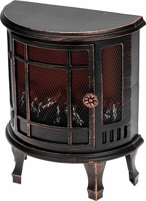 NEON-NIGHT 511-023 Светодиодный камин Винтаж мини с эффектом живого огня 24.8х12.7х30 см, батарейки 3хС (не в комплекте), с USB, бронзовый