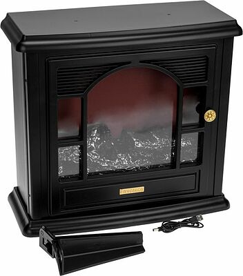 NEON-NIGHT 511-024 Светодиодный камин Гранд Шале с эффектом живого огня 45х18х56см, работает от батареек 3хС (в комплект не входят) или от USB (в комплекте), черный
