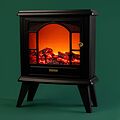 NEON-NIGHT 511-024 Светодиодный камин Гранд Шале с эффектом живого огня 45х18х56см, работает от батареек 3хС (в комплект не входят) или от USB (в комплекте), черный
