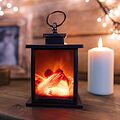 NEON-NIGHT 511-031 Светодиодный камин Кантри с эффектом живого огня 12х12х18,5 см, батарейки 3хАА (не в комплекте)