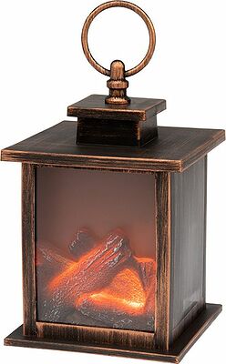 NEON-NIGHT 511-031 Светодиодный камин Кантри с эффектом живого огня 12х12х18,5 см, батарейки 3хАА (не в комплекте)