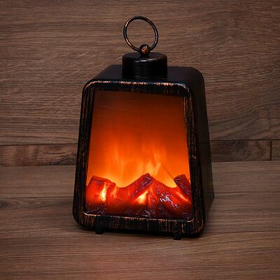 NEON-NIGHT 511-034 Светодиодный камин Лофт USB с эффектом живого огня 17х10х24.5 см NEON-NIGHT