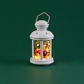 NEON-NIGHT 513-062 Декоративный фонарь с шариками 12х12х20,6 см, белый корпус, теплый белый цвет свечения NEON-NIGHT