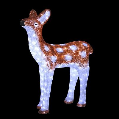 NEON-NIGHT 513-106 Акриловая светодиодная фигура Оленёнок коричневый 85х71х20 см, 150 светодиодов, IP65 понижающий трансформатор в комплекте, NEON-NIGHT