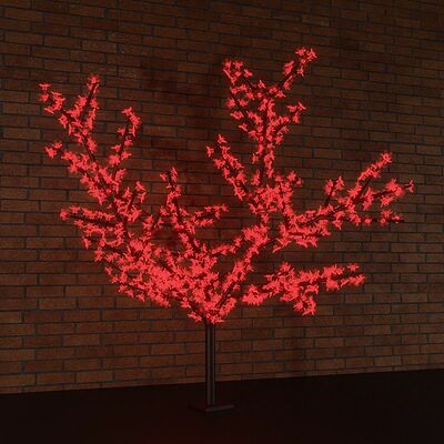 NEON-NIGHT 531-102 Светодиодное дерево Сакура, высота 1,5м, диаметр кроны 1,8м, красные светодиоды, IP 65, понижающий трансформатор в комплекте NEON-NIGHT