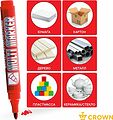 Noname 08-8603 Маркер перманентный Multi Marker 3мм, красный, пулевидный Crown