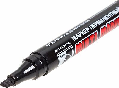Noname 08-8801 Маркер перманентный Multi Marker Chisel 5мм, черный, скошенный Crown