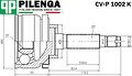 PILENGA CV-P1002K ШРУС наружный с пыльником ВАЗ 2121 Нива, 22/22 шлица, M18×1,5