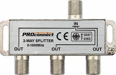 PROconnect 05-6022 Делитель ТВх3 под F-разъем, 5-1000МГц PROconnect