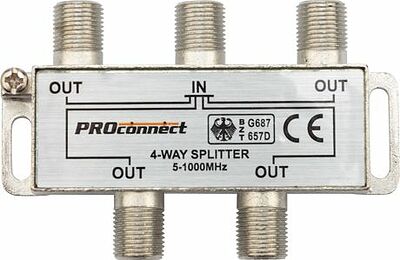 PROconnect 05-6023 Делитель ТВх4 под F-разъем, 5-1000МГц PROconnect