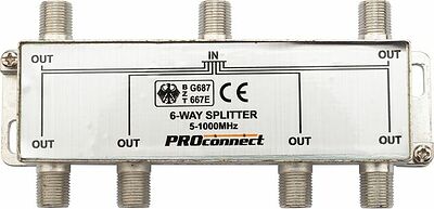 PROconnect 05-6024 Делитель ТВх6 под F-разъем, 5-1000МГц PROconnect
