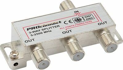 PROconnect 05-6202-4 Делитель ТВх3 под F-разъем, 5-2500МГц СПУТНИК PROconnect