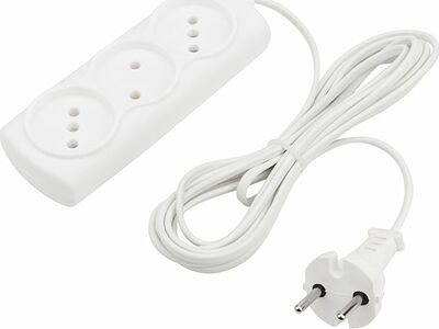 PROconnect 11-7211 Удлинитель STANDARD 3 гнезда, 3м, 2х0,75мм² , б/з, белый PROconnect