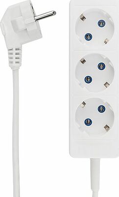 PROconnect 11-7212 Удлинитель 3 гнезда, 5м, 3х0,75мм², с/з, белый PROconnect