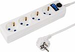 PROconnect 11-7228 Сетевой фильтр STANDARD 4 гнезда, 3м, 3х0,75мм², с/з + автовыкл., белый PROconnect