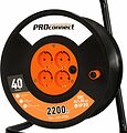PROconnect 11-7606 Удлинитель силовой на катушке 4 гнезда с/з 40м 3х1мм² PROconnect PROconnect 11-7606 Удлинитель силовой на катушке 4 гнезда с/з 40м 3х1мм² PROconnect