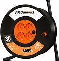 PROconnect 11-7613 Удлинитель силовой на катушке 4 гнезда с/з 30м 3х2,5мм² PROconnect