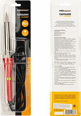 PROconnect 12-0125-4 Паяльник долговечное жало, серия Classic, 80Вт, 230В, блистер PROconnect
