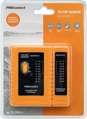 PROconnect 12-1006-4 Тестер кабеля RJ-45+RJ-11/RJ-12 468 PROconnect