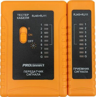 PROconnect 12-1006-4 Тестер кабеля RJ-45+RJ-11/RJ-12 468 PROconnect