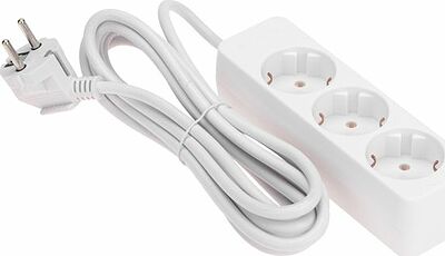 PROconnect 13-4209 Удлинитель 3 гнезда, 3м, 3х0,75мм², с/з, белый PROconnect